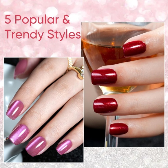 160 Chrome Finish Short Square Nails 5 Colors - Picture 3 of 9